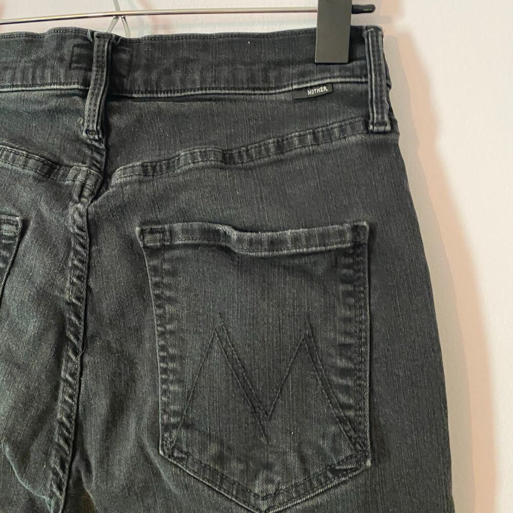 Mother High Waisted Rider Ankle Jeans Not Guilty Gray Black Straight Leg size 28 - Picture 8 of 15